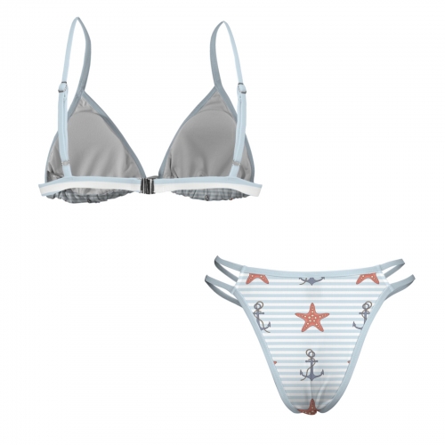 Triangle Bikini Top & Low Rise String Thong Set
