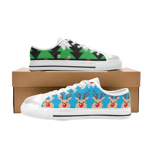 Kids' Low Top Canvas Shoes-4 Sides (Model 018)