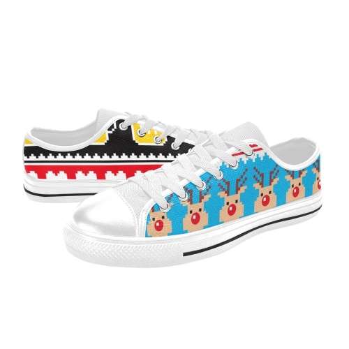 Kids' Low Top Canvas Shoes-4 Sides (Model 018)