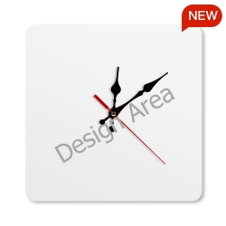 Square Wall Clock Without Numbers (USA)