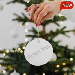 Circle Ceramic Ornament (USA)