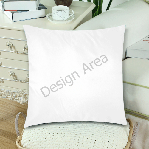 Custom Zippered Pillow Cases 18"x 18" (Twin Sides) (Set of 2)