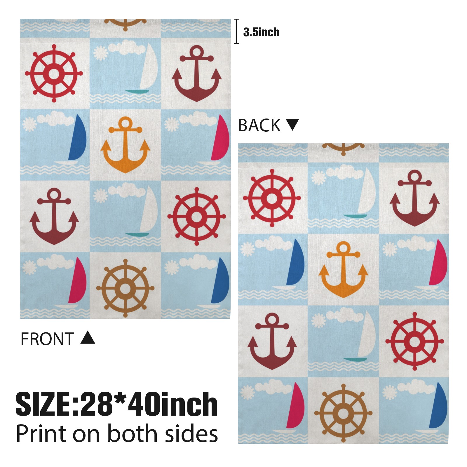Linen House Flag 28''x40'' (Two-Sided Same Print)