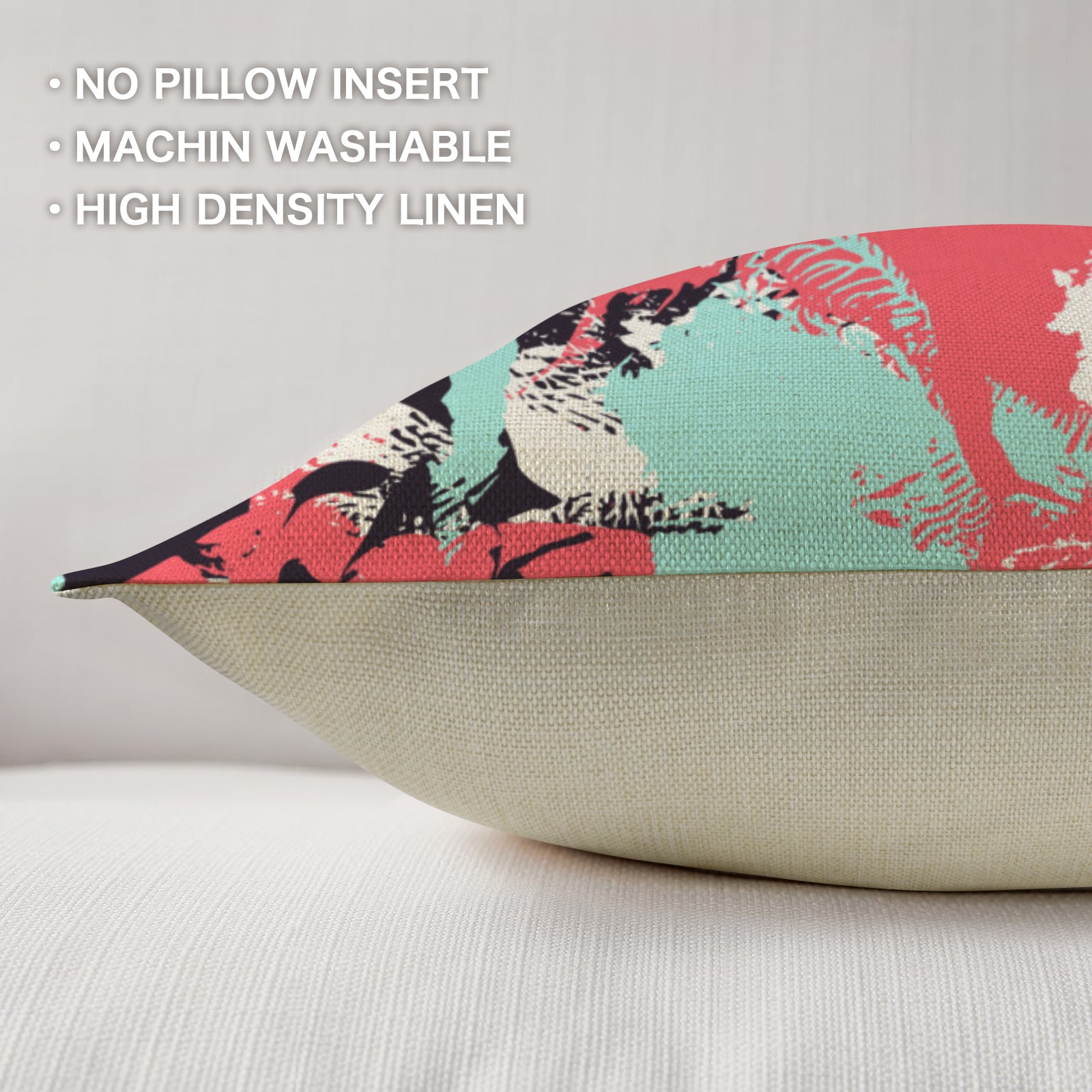 Linen Pillow Case 18x18inch (One Side)