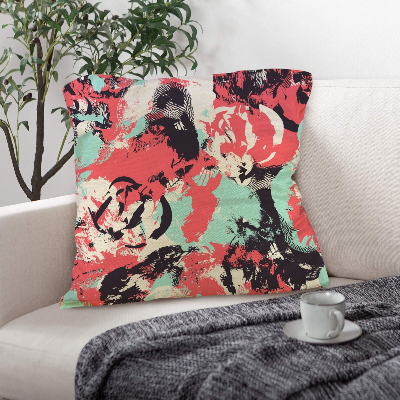 Linen Pillow Case 18x18inch (One Side)