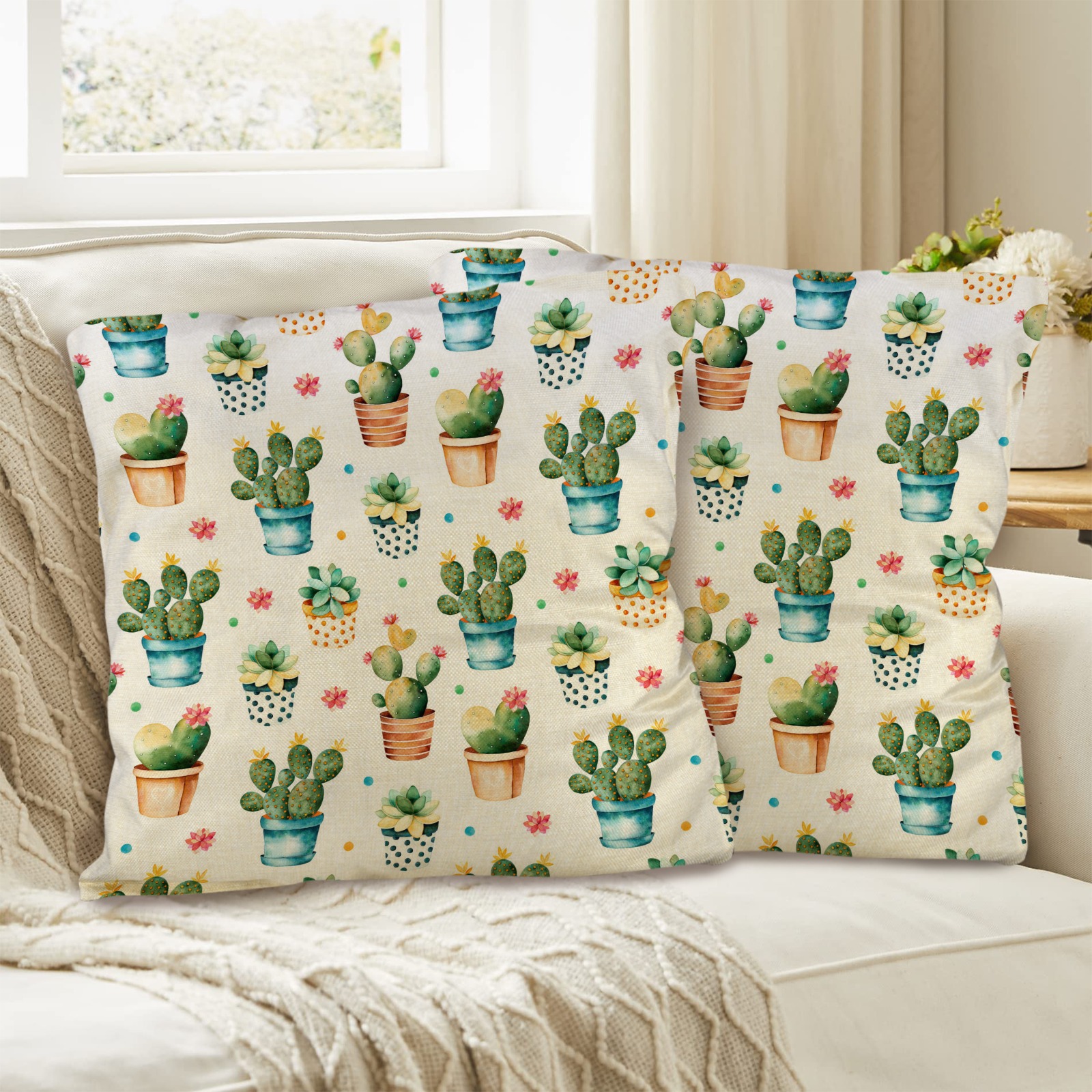 Linen Pillow Case 18x18inch (Set of 2)