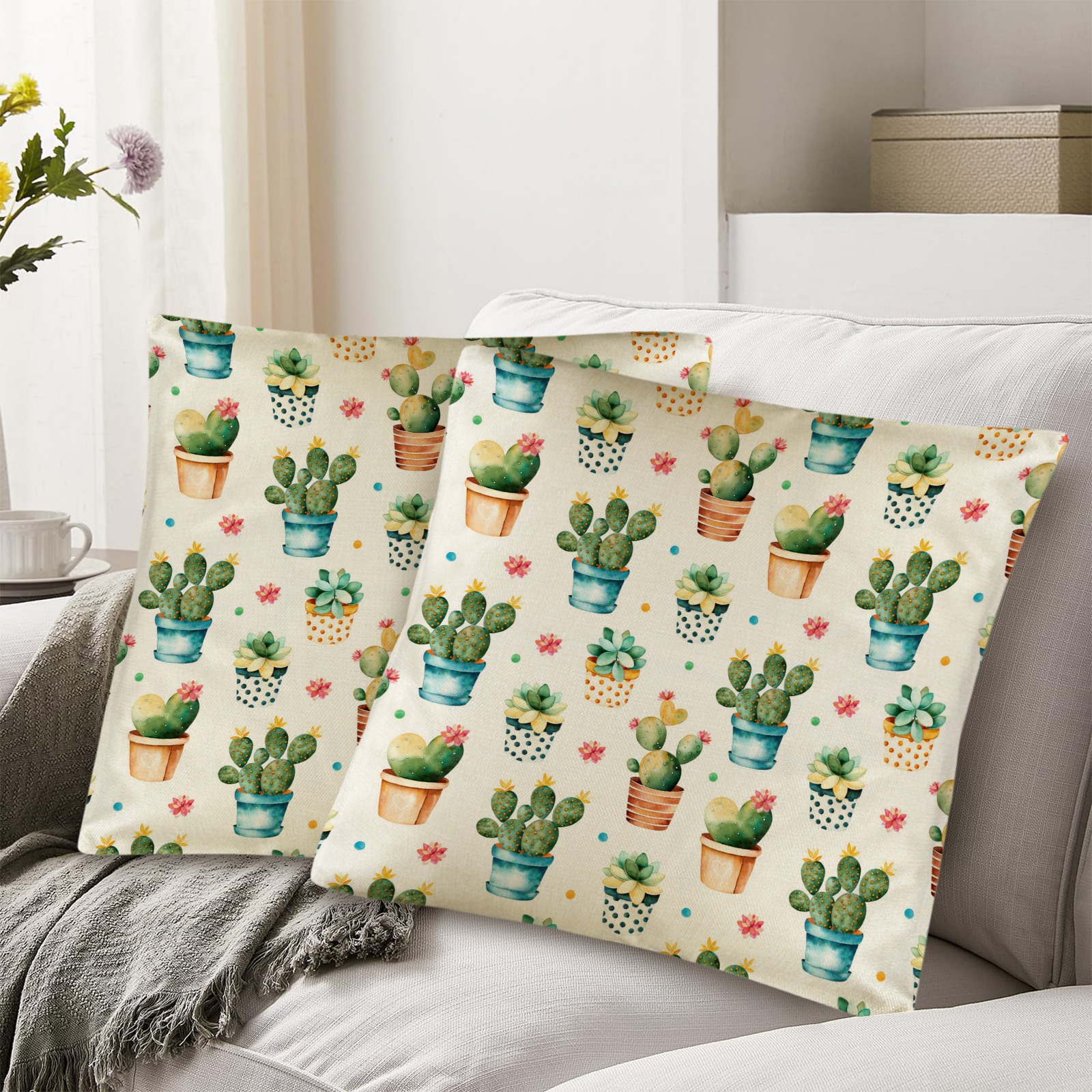 Linen Pillow Case 18x18inch (Set of 2)