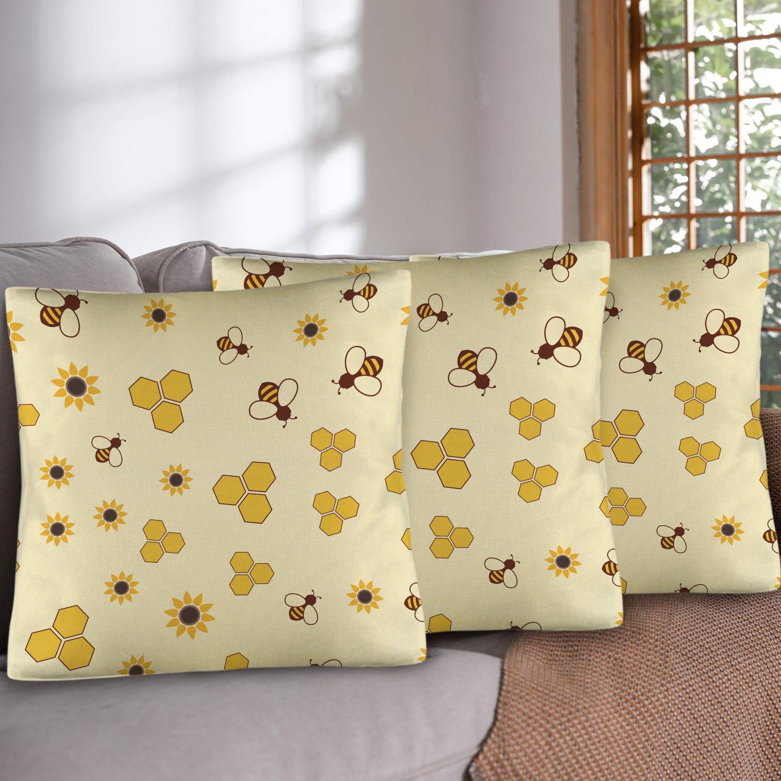 Linen Pillow Case 18x18inch (Set of 3)