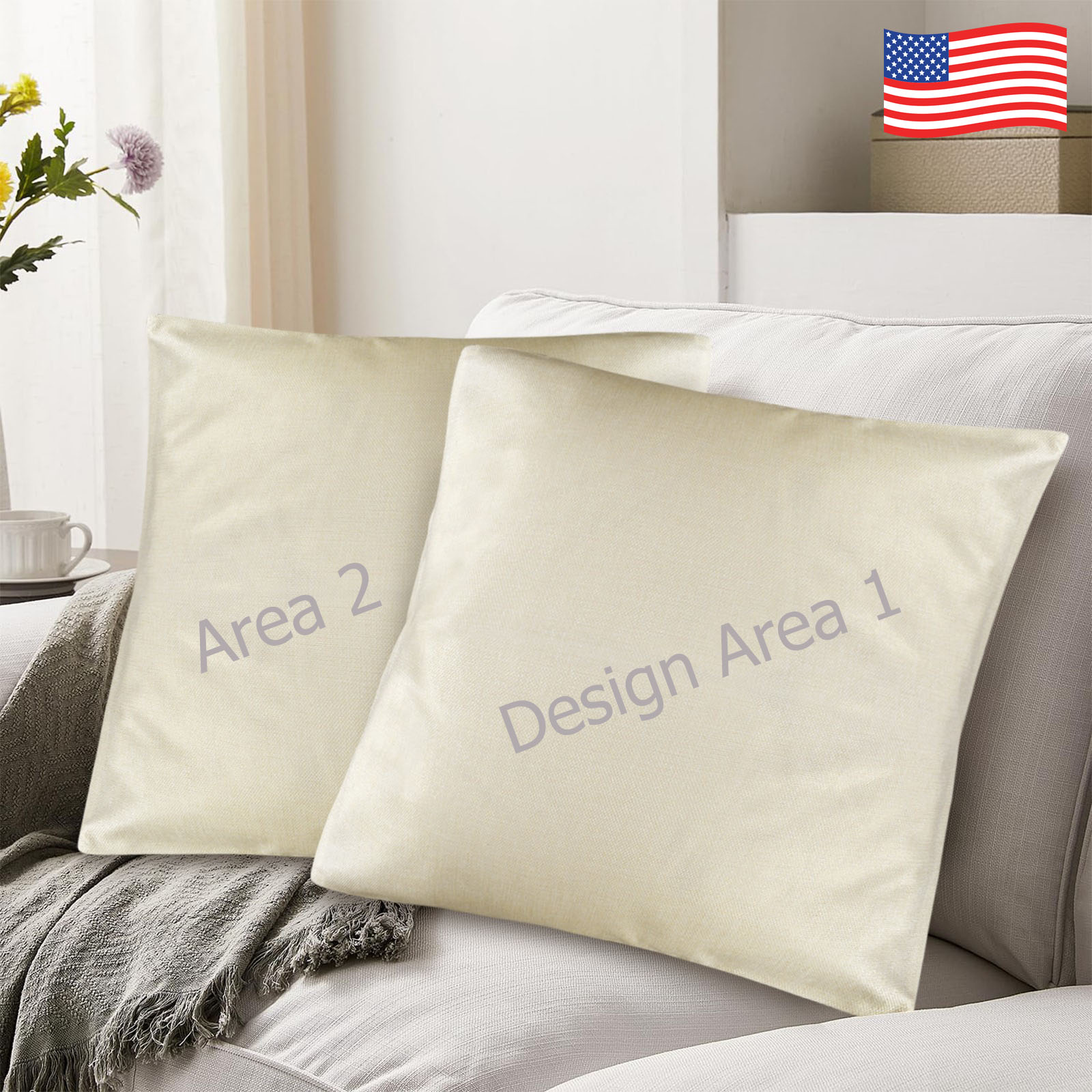 Linen Pillow Case 18x18inch (Set of 2)
