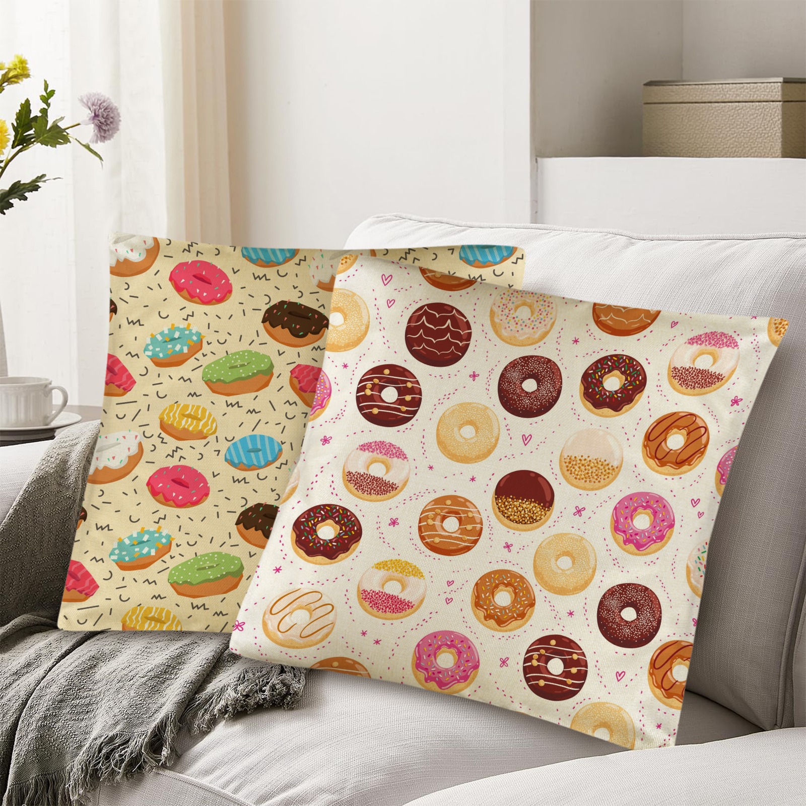 Linen Pillow Case 18x18inch (Set of 2)