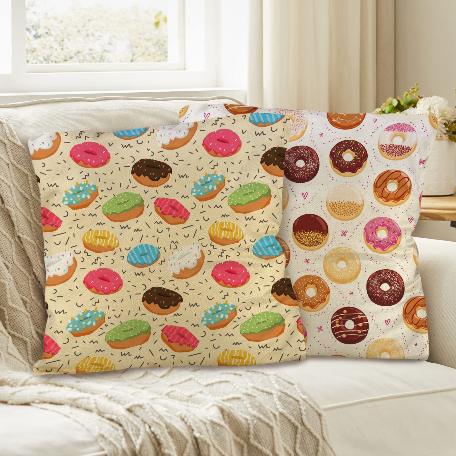 Linen Pillow Case 18x18inch (Set of 2)