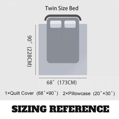 3-Piece Bedding Set 68x90inch