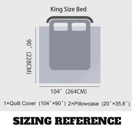 3-Piece Bedding Set 90x104inch