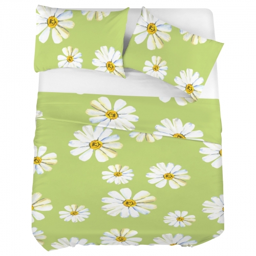 4-Piece Bedding Set with Blank Fitted Sheet 68.9x82.7inch
