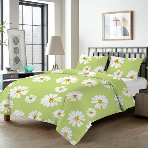 4-Piece Bedding Set with Blank Fitted Sheet 82.7x82.7inch