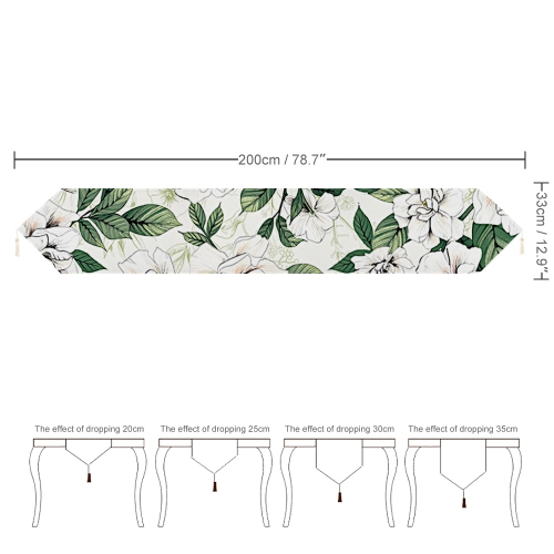 Table Runner with Tassels 200x33cm