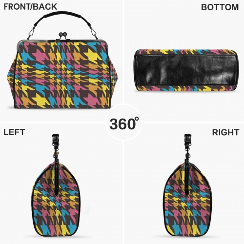 Kisslock Crossbody Shoulder Bag-Large (Model 1752)