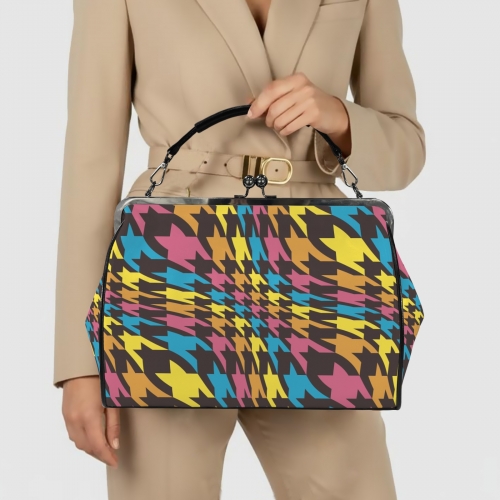 Kisslock Crossbody Shoulder Bag-Large (Model 1752)