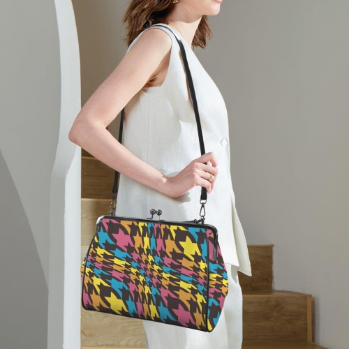 Kisslock Crossbody Shoulder Bag-Large (Model 1752)