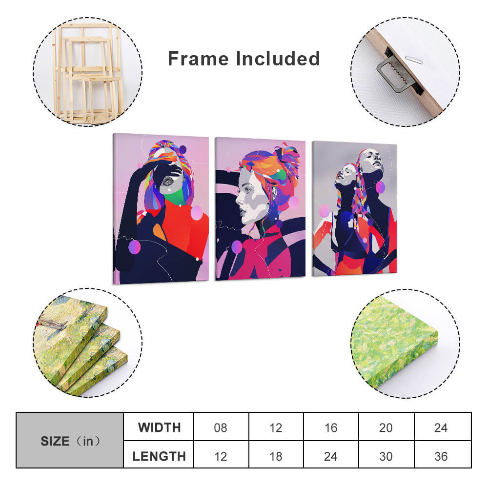 Triptych Canvas Print 08×12inch