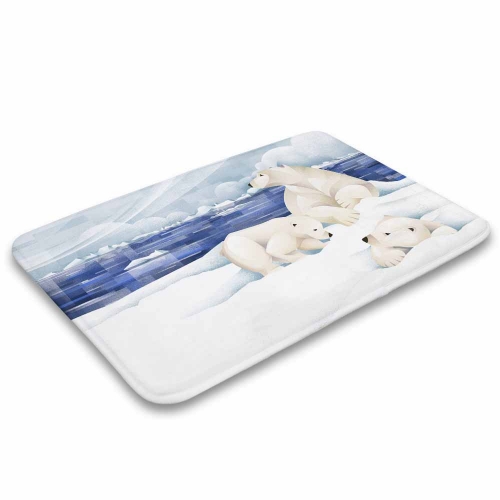 Coral Velvet Bath Rug 19.7"×31.5"