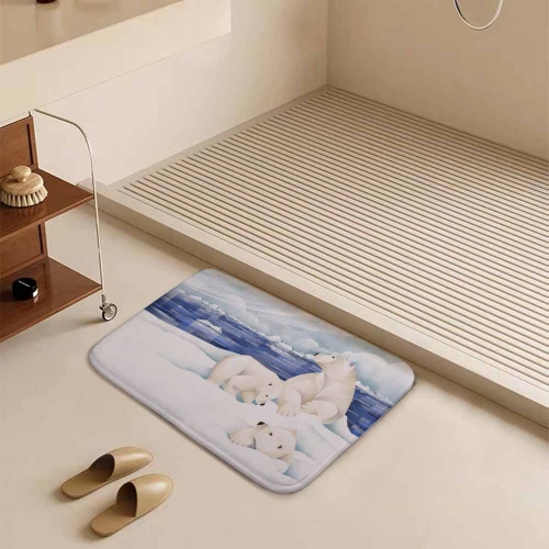 Coral Velvet Bath Rug 19.7"×31.5"