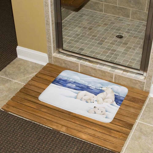 Coral Velvet Bath Rug 19.7"×31.5"