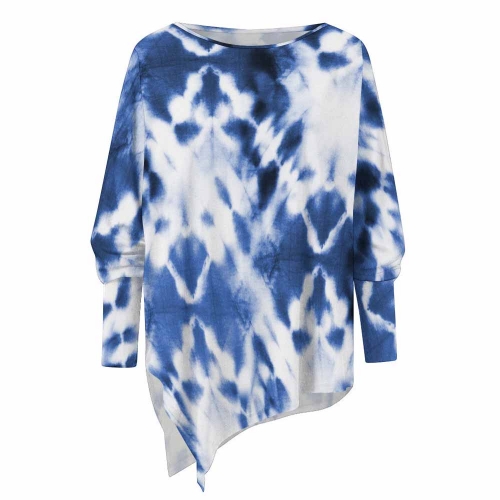 Women's Asymmetric Hem Long Sleeve Top