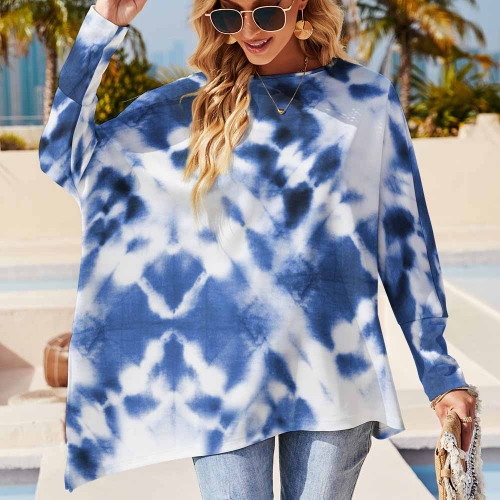 Women's Asymmetric Hem Long Sleeve Top