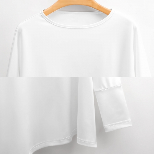 Women's Asymmetric Hem Long Sleeve Top