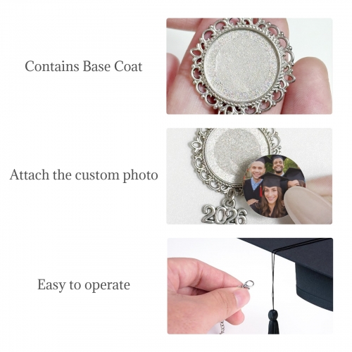 Graduation Cap Photo Charm