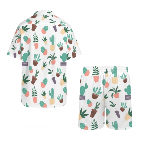 Men's Hawaiian Shirt & Shorts Set