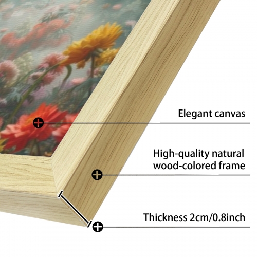 Natural Wood Framed Art Print 12×8inch