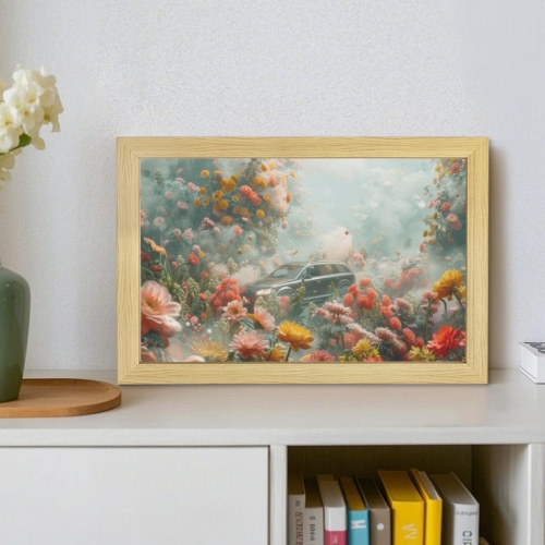 Natural Wood Framed Art Print 12×8inch