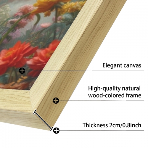 Natural Wood Framed Art Print 18×12inch