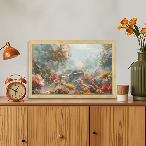 Natural Wood Framed Art Print 18×12inch
