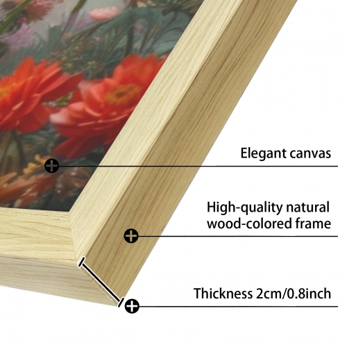 Natural Wood Framed Art Print 24×16inch