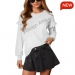 Women’s Lightweight Ruffle Shoulder Sweatshirt