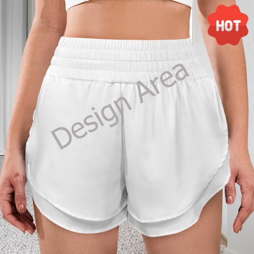 Elastic Waist Double Layered Active Shorts