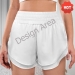 Elastic Waist Double Layered Active Shorts