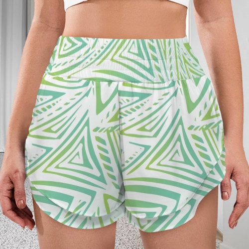 Elastic Waist Double Layered Active Shorts