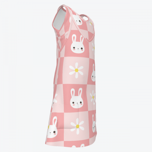 Children’s Sleeveless Romper Dress with Pockets