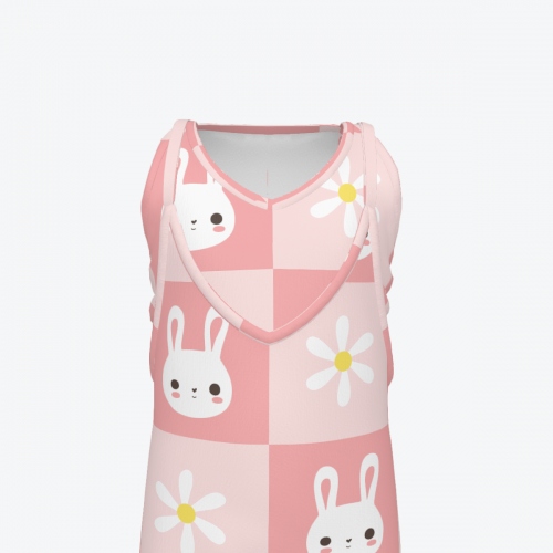 Children’s Sleeveless Romper Dress with Pockets