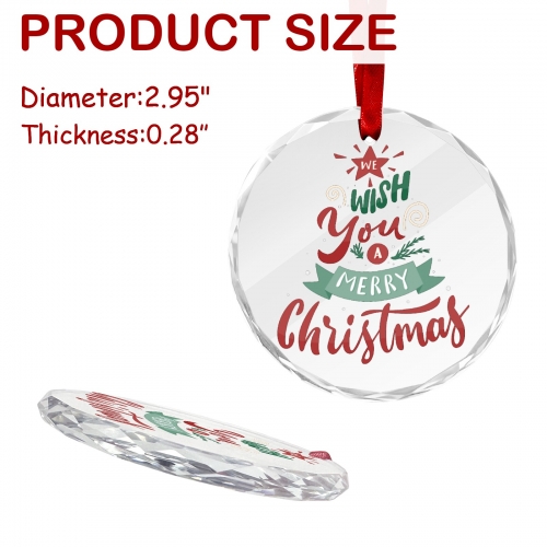 Round Crystal Glass Ornament