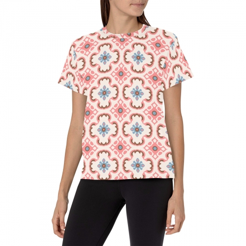 Women's All Over Print Crew Neck T-Shirt (Model T40-2)