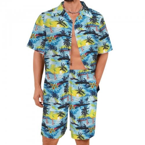 Men's Shirt and Shorts Outfit