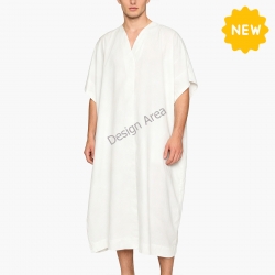 Men's Open-Front Long Robe