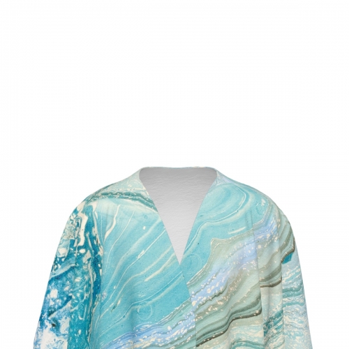 Men's Open-Front Long Robe