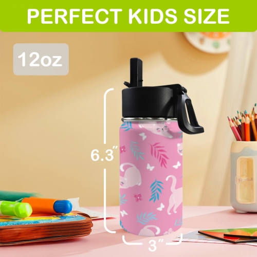 12oz Kids Water Bottle with Straw Lid