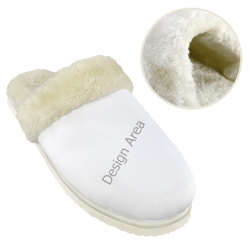 Women's Fur Trim Thick-Sole Indoor Slippers